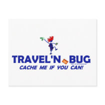 Geocache Travel'n Bug postcards