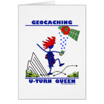 Geocache U Turn Queen Cards