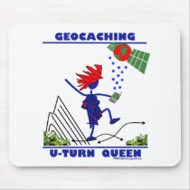 Geocache U Turn Queen Mouse Pad