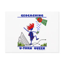 Geocache U Turn Queen Post Cards