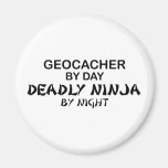 Geocacher Deadly Ninja by Night Fridge Magnets
