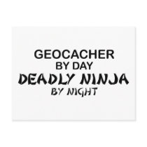 Geocacher Deadly Ninja by Night Post Cards