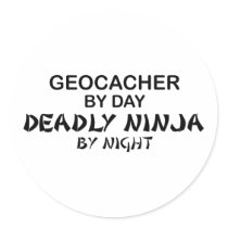 Geocacher Deadly Ninja by Night Stickers