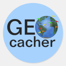 Geocacher Earth Geocaching Swag Custom Sticker