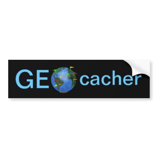 Geocacher Earth with Flags Geocaching Custom Car