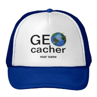 Geocacher Earth with Flags Geocaching Custom