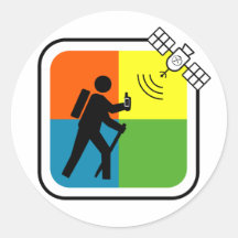 GeoCacher Round Sticker