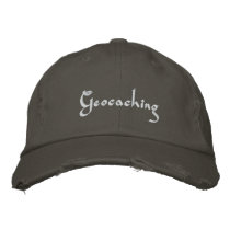Geocaching Geo Cache Geocacher Cap Hat embroidered hats by getgrim Geocaching Geo Cache Geocacher Cap Hat embroidered hats