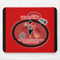 Geocaching  Obsessed Satellite Mousepad