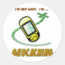 Geocaching Round Stickers