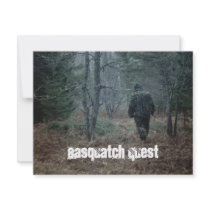 Geocaching Sasquatch Quest Fun Party Invitations