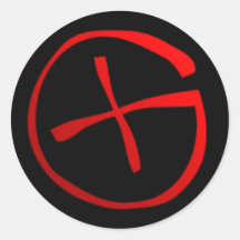 Geocaching Symbol Round Stickers