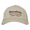 Geocaching Tech+Nature Embroidered Hat embroidered hats