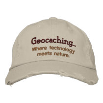 Geocaching Tech+Nature Embroidered Hat embroidered hats