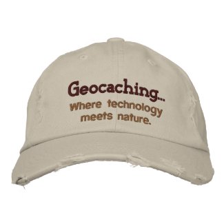 Geocaching Tech+Nature Embroidered Hat