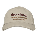 Geocaching Tech+Nature Embroidered Hat embroidered hats