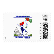 Geocaching U Turn King Postage