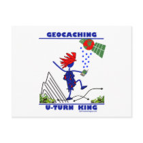 Geocaching U Turn King Post Card