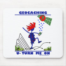 Geocaching U Turn Me On Mouse Mat