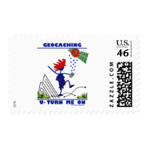 Geocaching U Turn Me On Postage Stamps