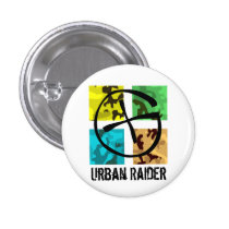 Geocaching Urban Raider pin buttons