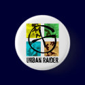 Geocaching Urban Raider pin buttons