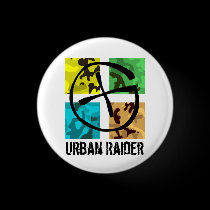 Geocaching Urban Raider pin buttons by Titus_Andronicus Geocaching Urban Raider pin buttons