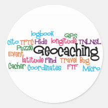 Geocaching Word Collage Sticker