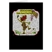 Geocachnig Hide Hunt Find Greeting Card