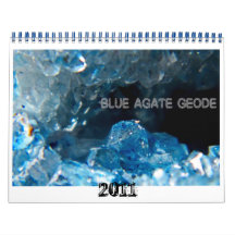 Geode azul INTERIOR de la ágata, 2011 Calendario