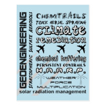 Geoengineering chemtrails toxic aerosols postcards