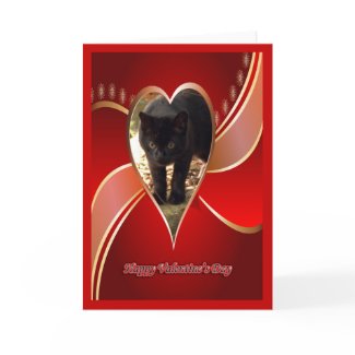 Geoffroy Cat Valentine Card card