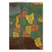 Geographical Analysis of the State of New York Greeting Cards