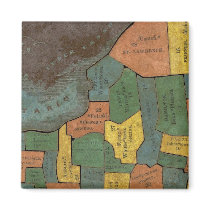 Geographical Analysis of the State of New York Fridge Magnet