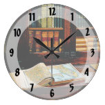 Geography Book Round Wallclock
