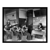 Geography Class Studying Earth's Rotation 1899 posters