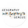 Geography Genius Round Stickers