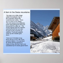 Geography, Settlements, Farm in the Swiss mountain Poster