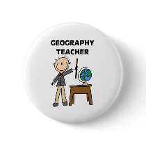 Geography Teacher buttons by stick_figures Geography Teacher buttons