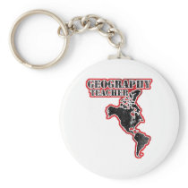 Geography Teacher Map keychains