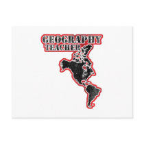 Geography Teacher Map postcards