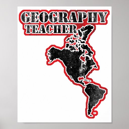 Geography Teacher Map Poster Zazzle 3029