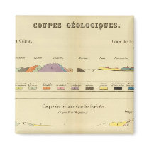 Geological between Paris and Colmar Fridge Magnet