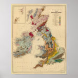 Geological map, British Isles Posters