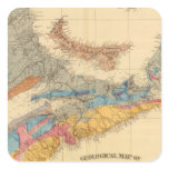 Geological map, Maritime Provinces Square Stickers