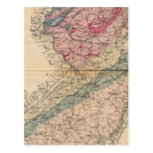 Geological map of New Jersey Post Card