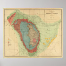 Geological map of the Black Hills of Dakota Print