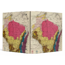 Geological map of Wisconsin 3 Ring Binder