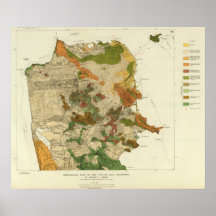 Geological map San Francisco Poster
