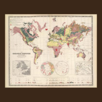 Geological structure of globe posters